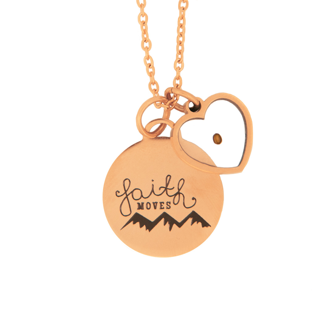 Mustard seed deals heart necklace